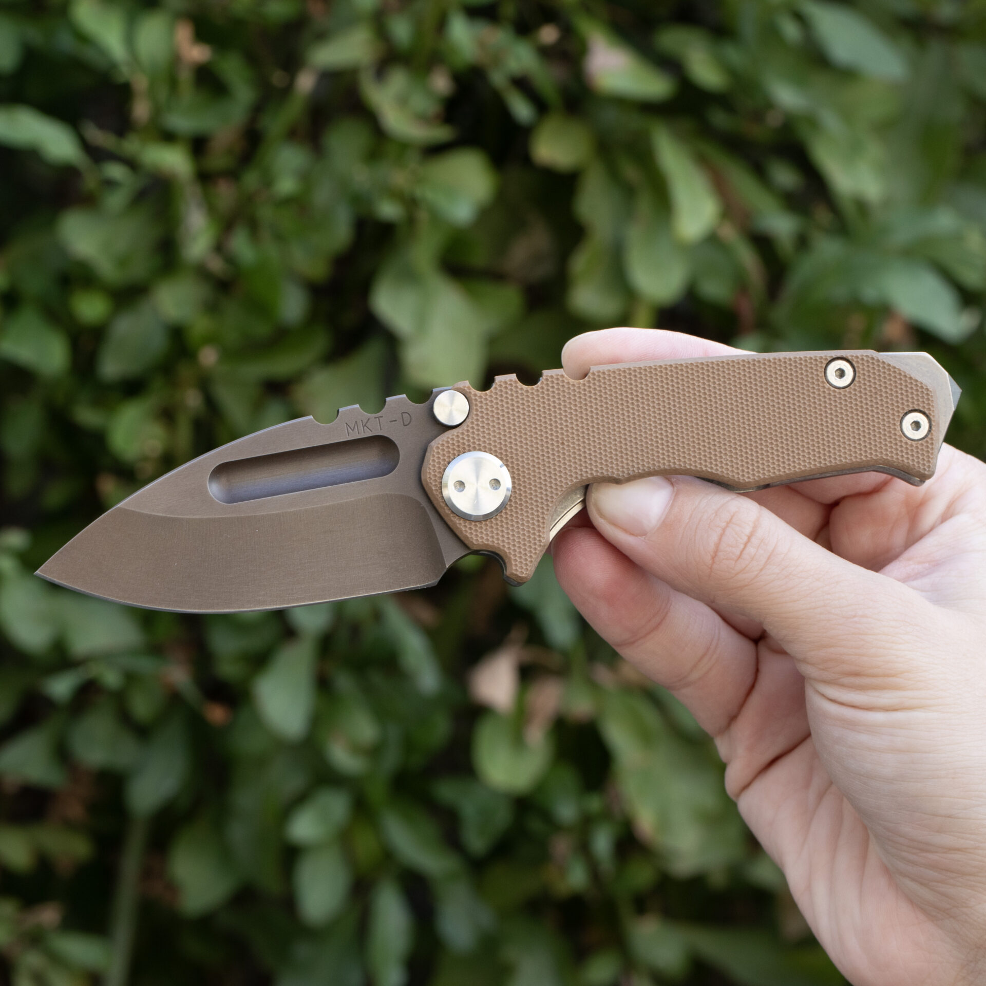 Medford Micro Preatorian Coyote Brown G10/Bronze Titanium Handles LTd 28/150 - Image 3