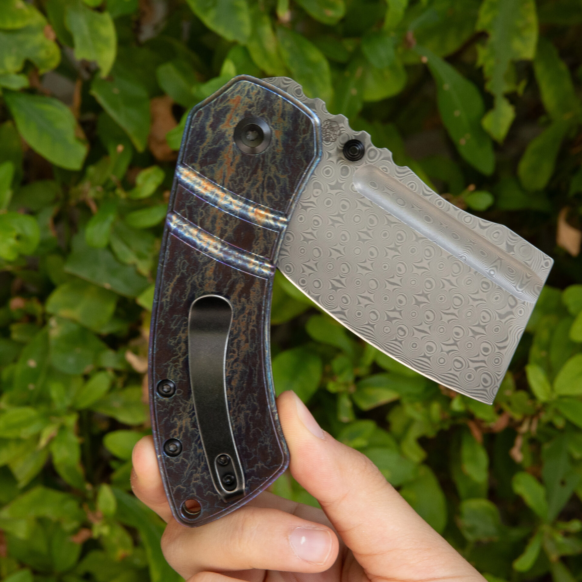 KANSEPT M+ KORVID K2030C3U, Damascus, Lighting Strike Anodized Titanium - Image 4