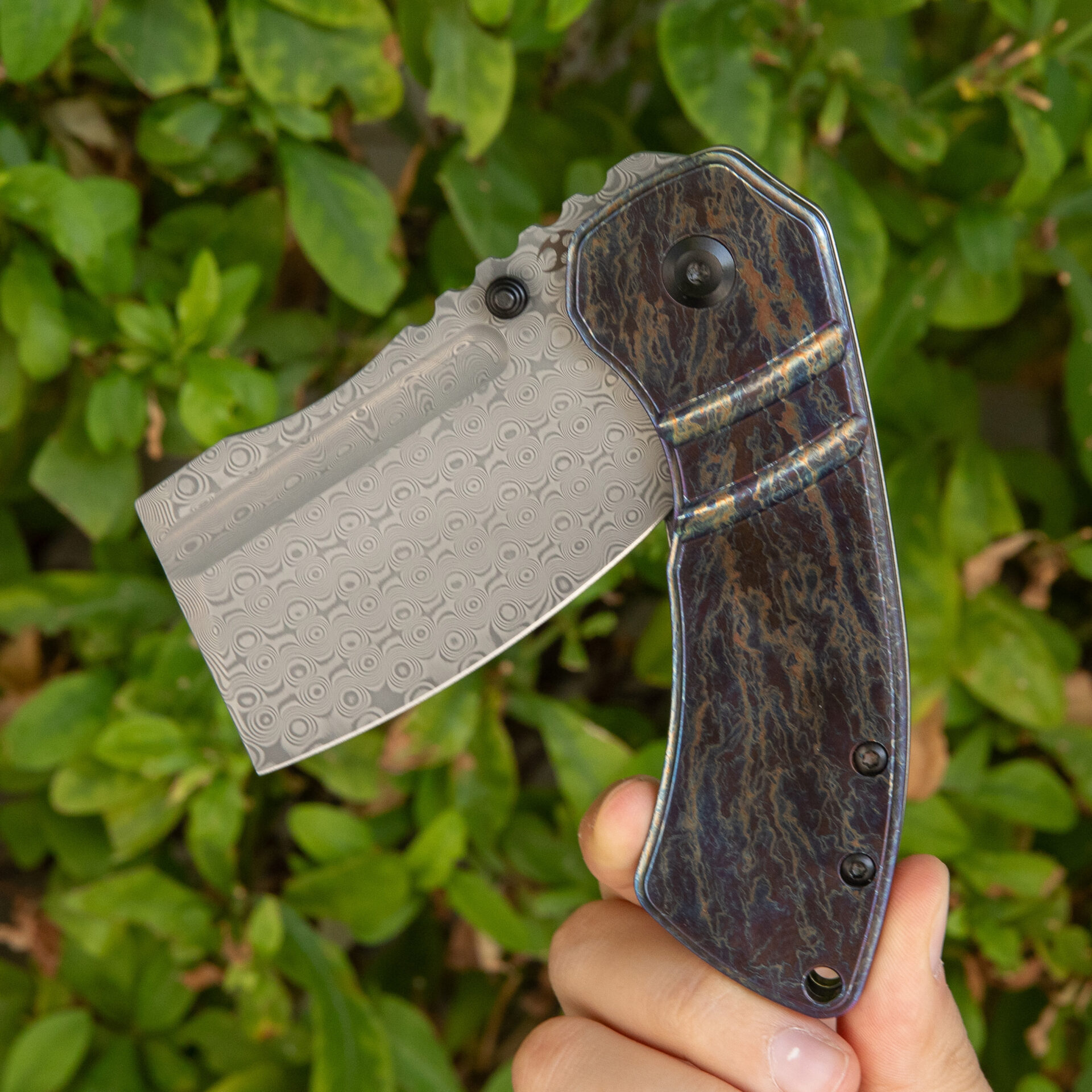 KANSEPT M+ KORVID K2030C3U, Damascus, Lighting Strike Anodized Titanium - Image 5