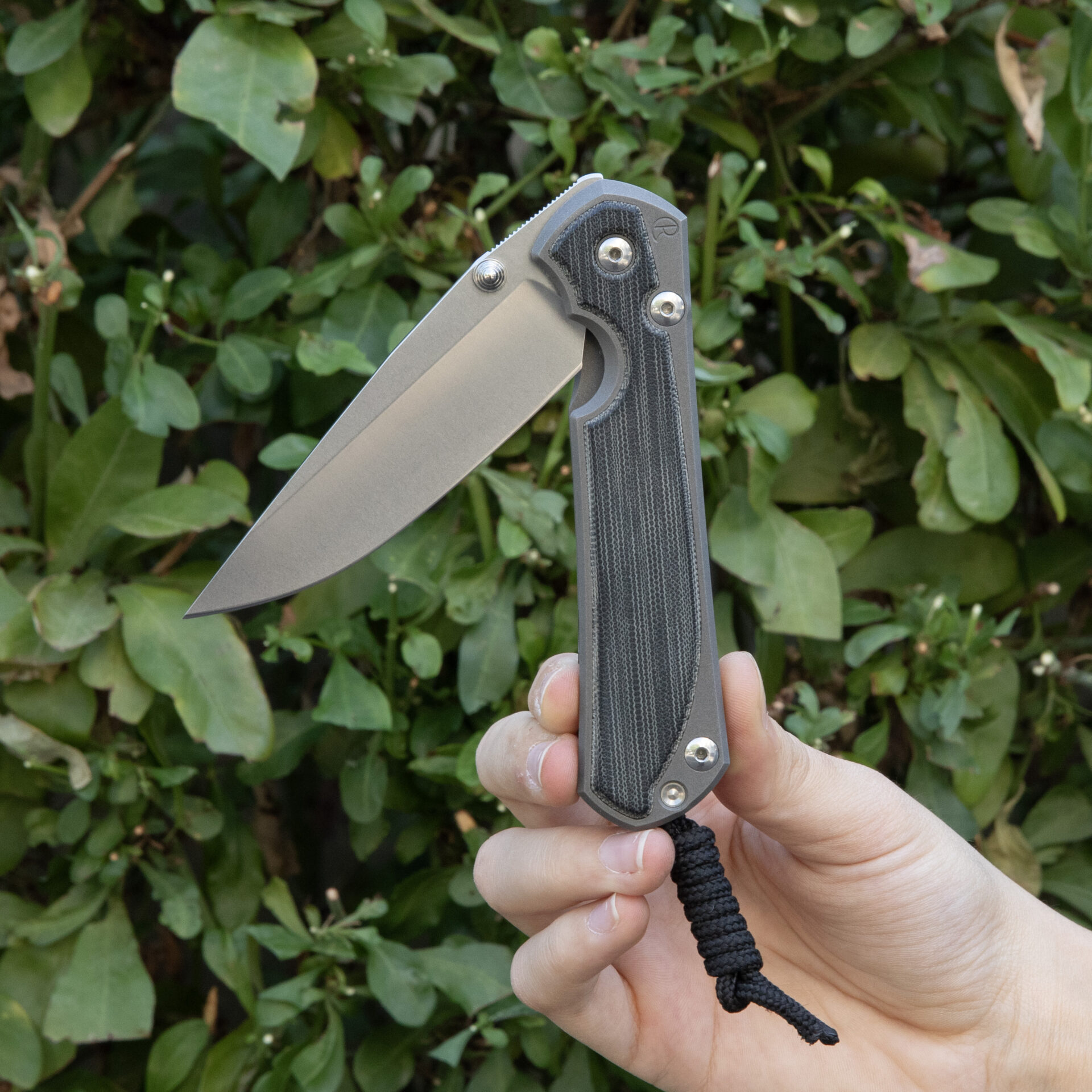 Chris Reeve Knives Large Sebenza 31 Black Canvas Micarta L31-1200 - Image 5