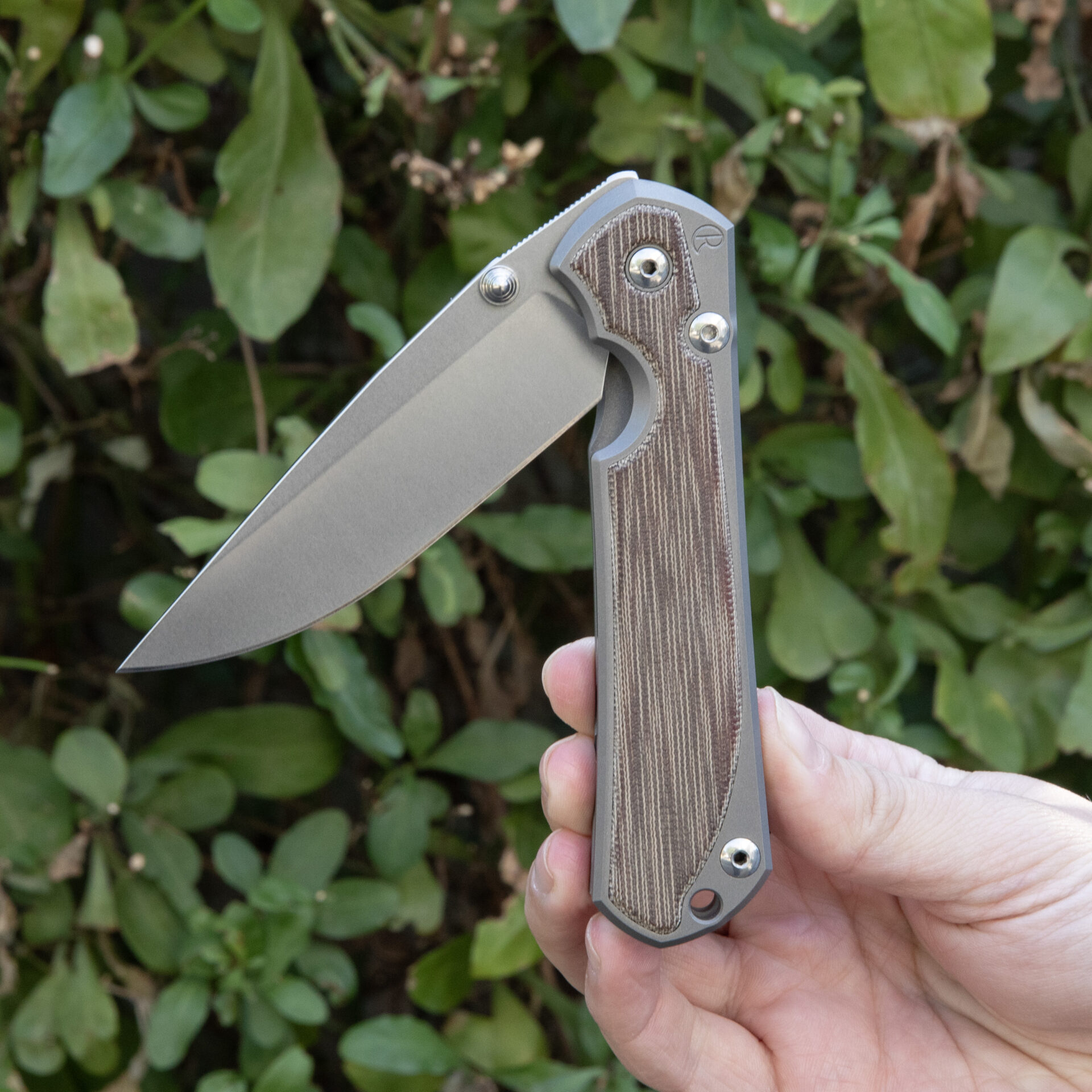 Chris Reeve Large Sebenza 31 Natural Canvas Micarta, Drop Point, S35 L31-1212 - Image 5