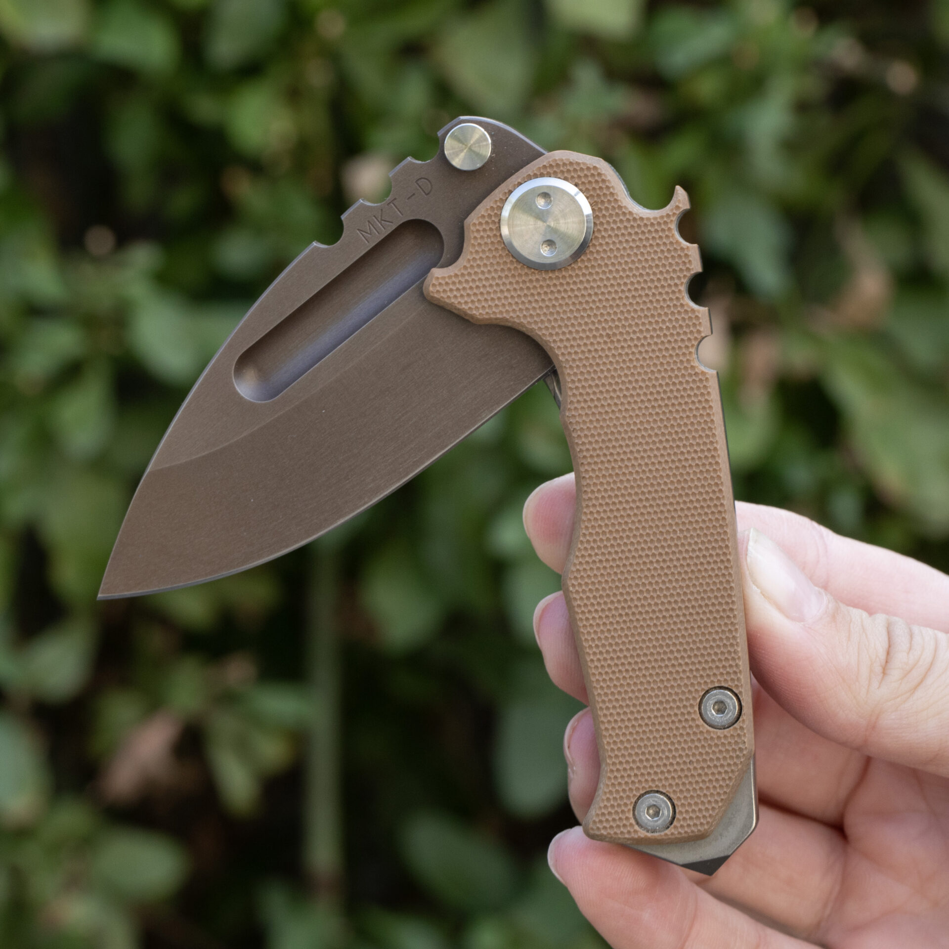 Medford Micro Preatorian Coyote Brown G10/Bronze Titanium Handles LTd 28/150 - Image 5