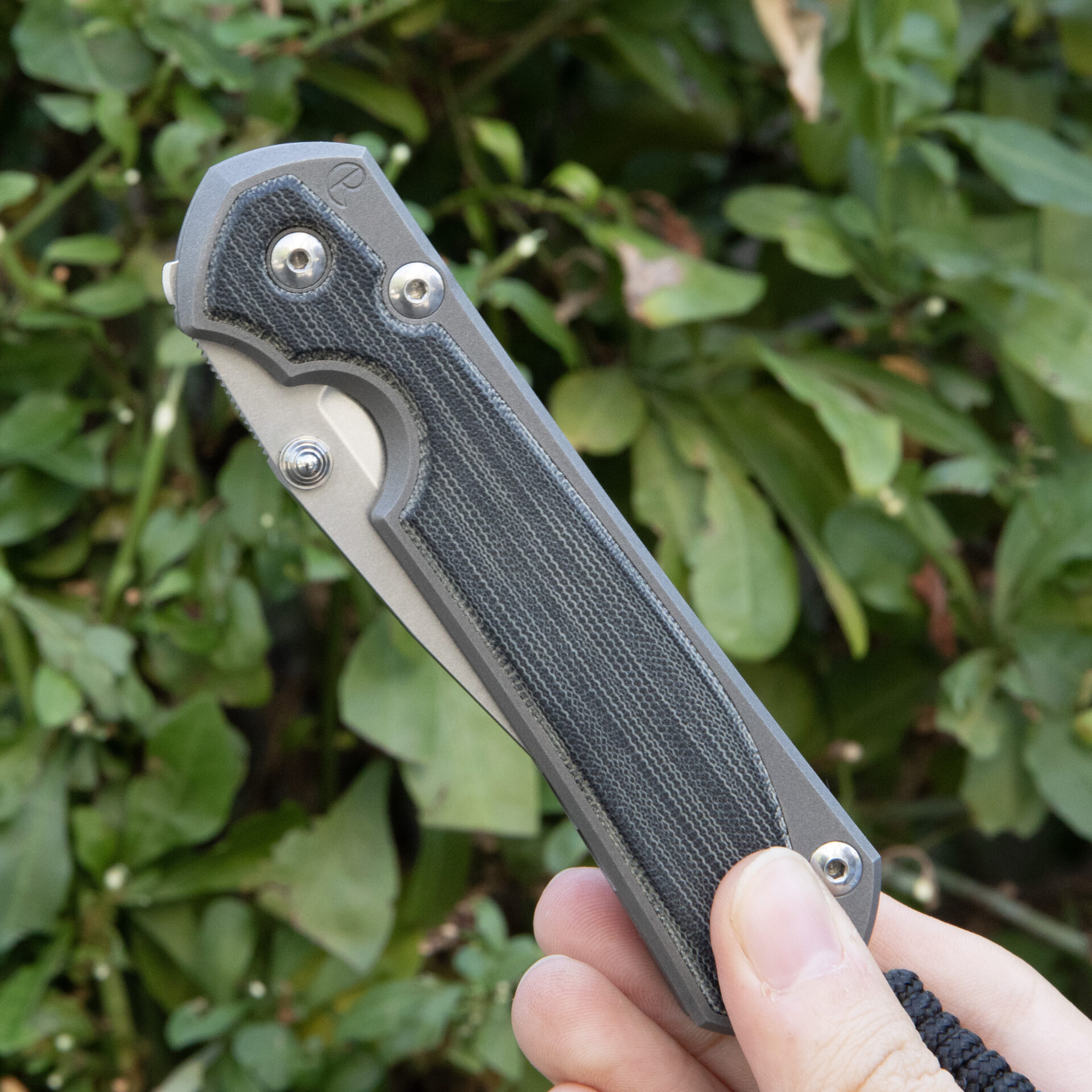 Chris Reeve Knives Large Sebenza 31 Black Canvas Micarta L31-1200 - Image 6