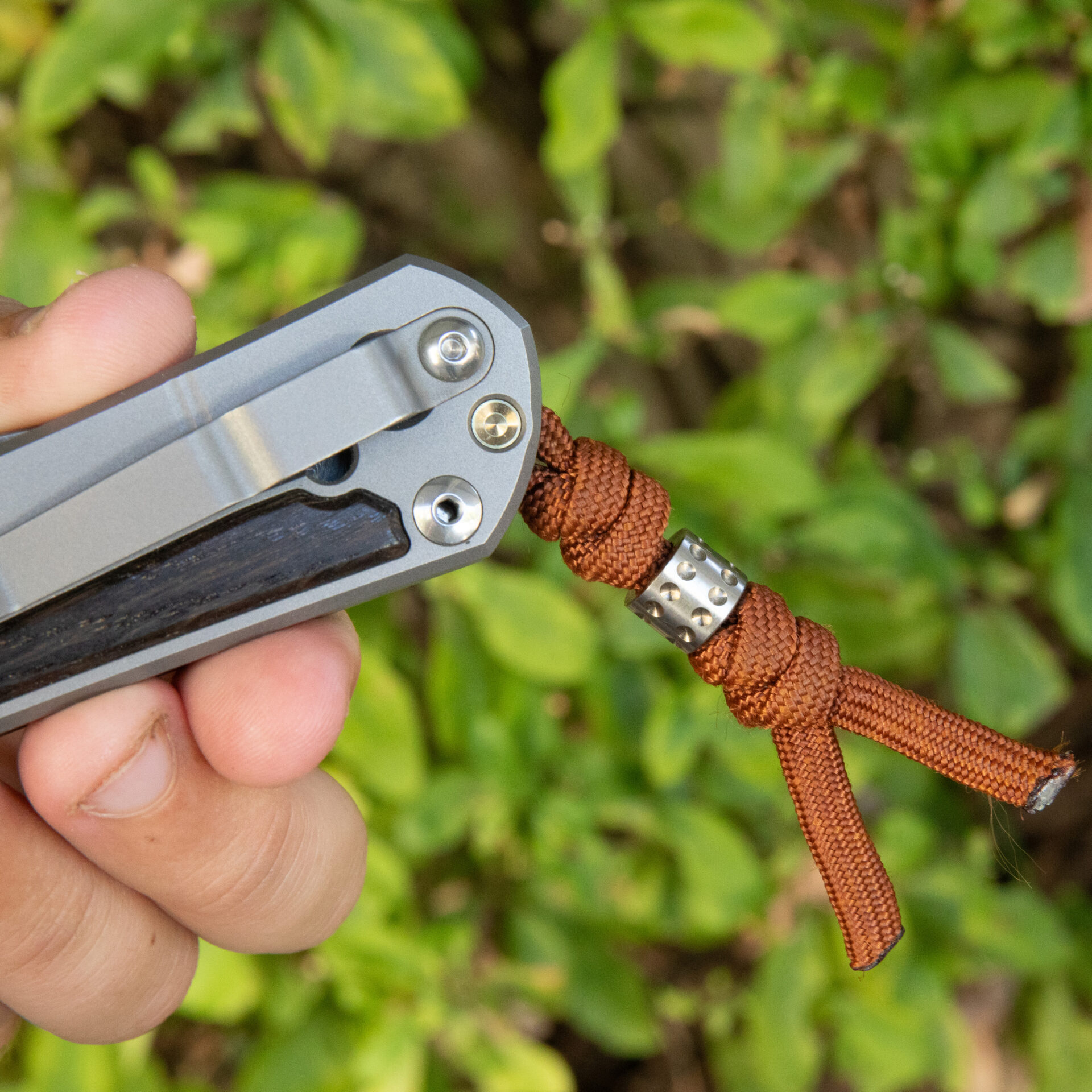 Chris Reeve Large Sebenza 31 Bog Oak - Drop Point / Chad Nichols Boomerang Damascus | L31-1102 - Image 7