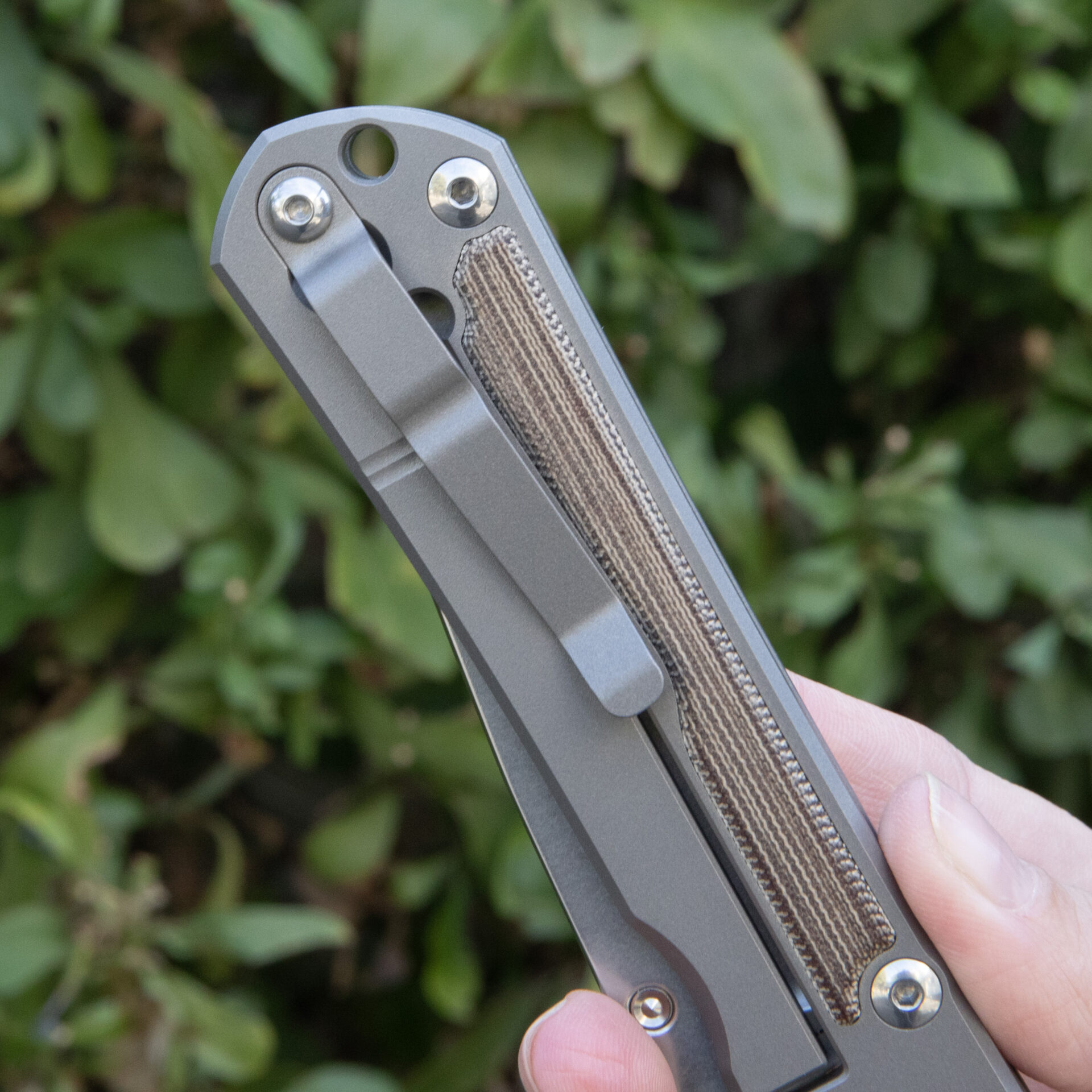 Chris Reeve Large Sebenza 31 Natural Canvas Micarta, Drop Point, S35 L31-1212 - Image 7