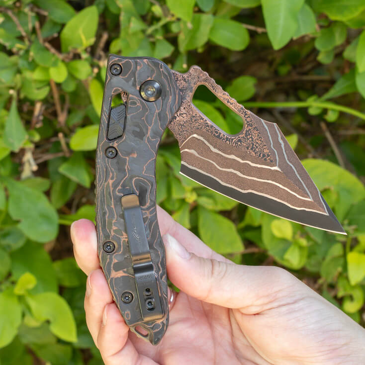 Microtech Damascus Stitch RAM LOK - Image 4