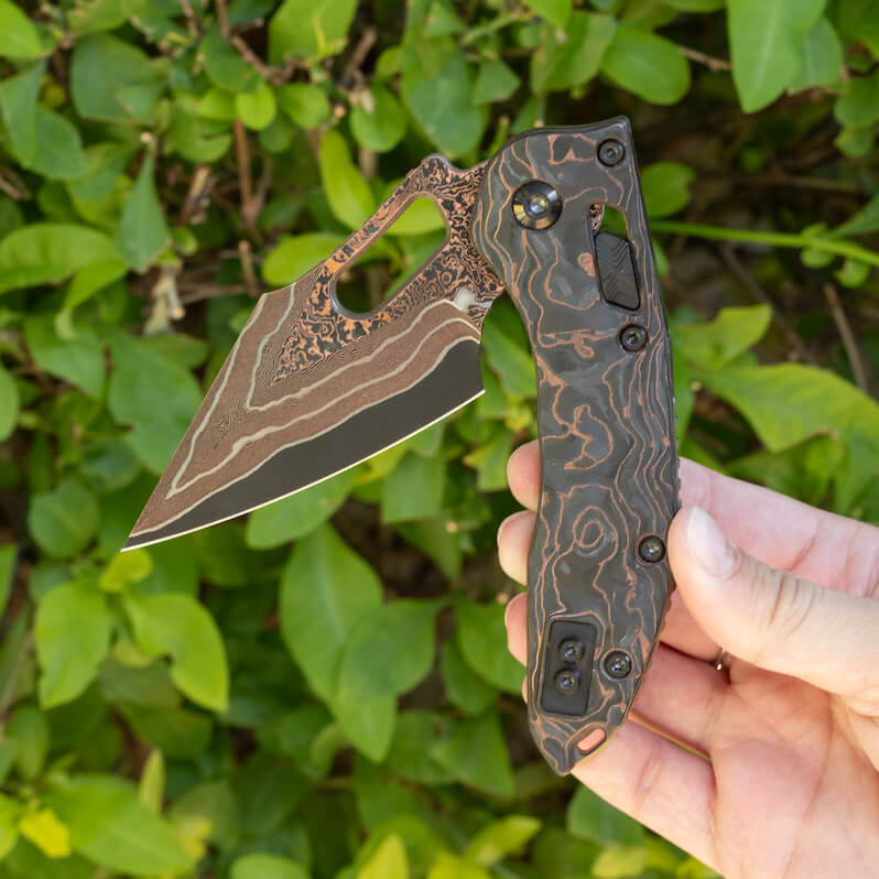 Microtech Damascus Stitch RAM LOK - Image 5