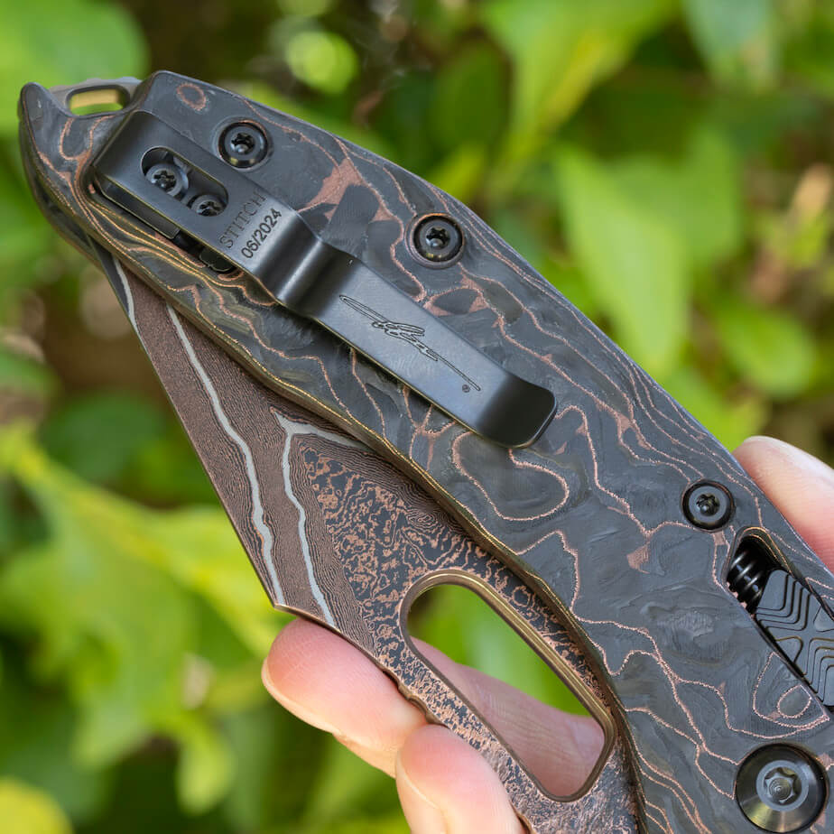 Microtech Damascus Stitch RAM LOK - Image 7