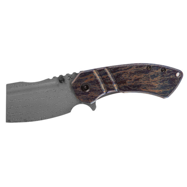 KANSEPT M+ KORVID K2030C3U, Damascus, Lighting Strike Anodized Titanium