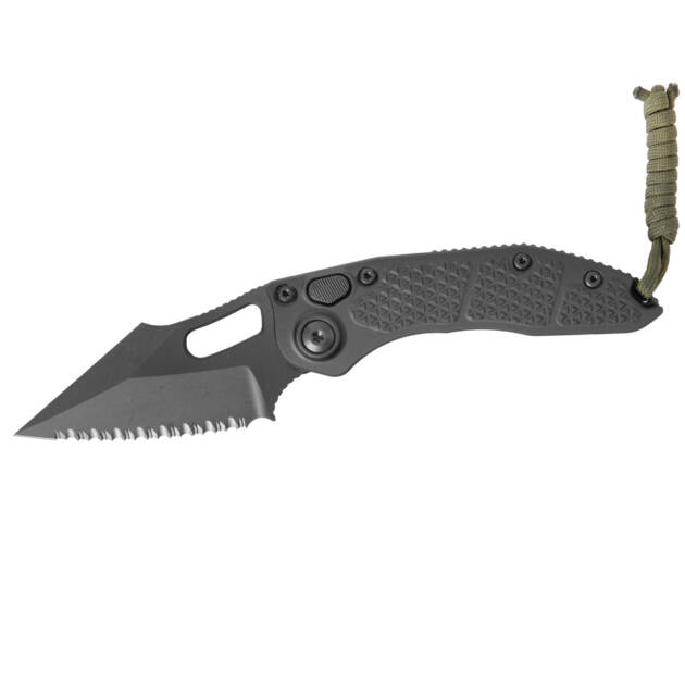 Microtech Stitch Knife Black DLC Full Serrated Blade 169-3 DLCTS