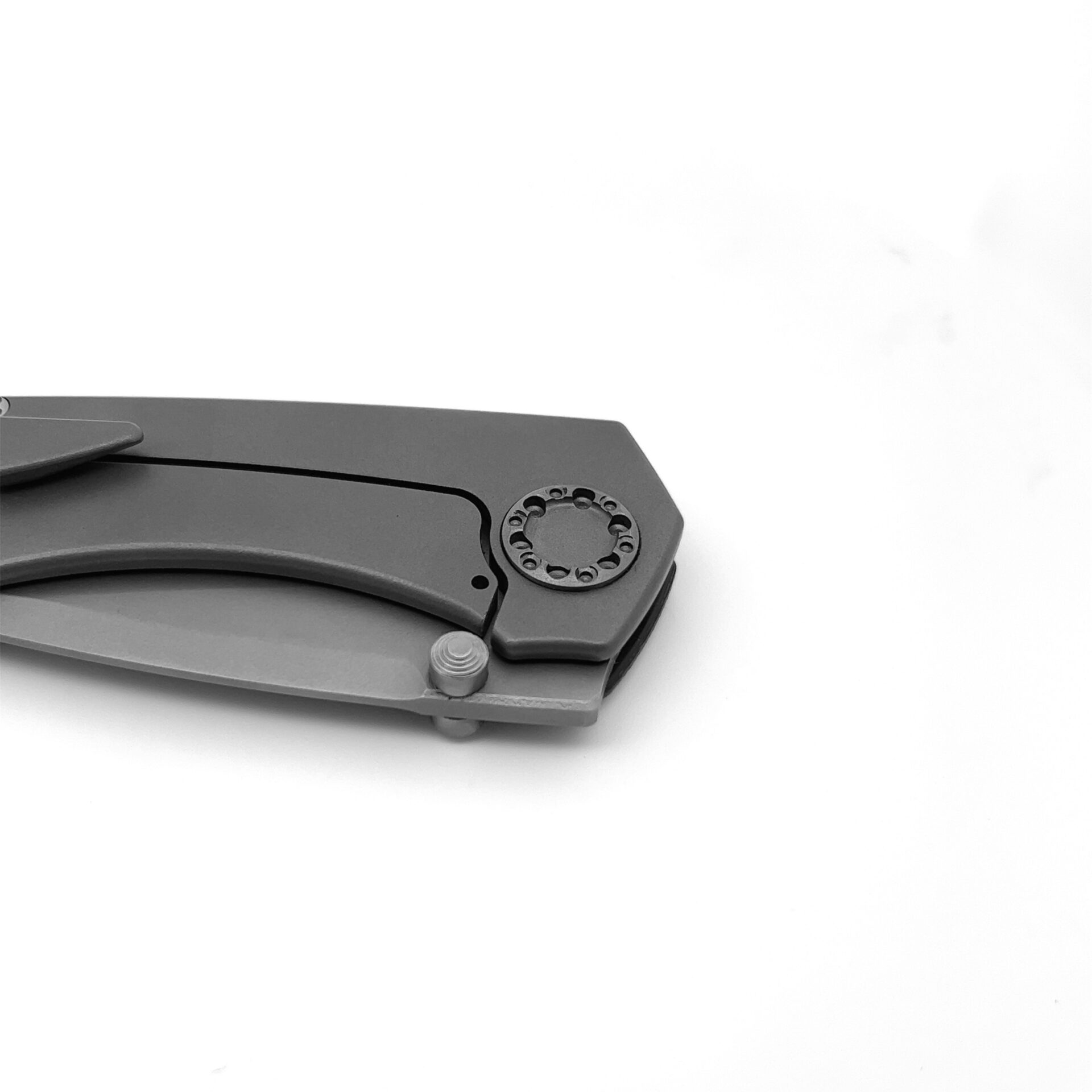Sharknivco - Edison Barajas Custom Mini Goblin Folding Knife 3.125" RWL-34 Blasted Drop Point, Liner Lock - Image 8