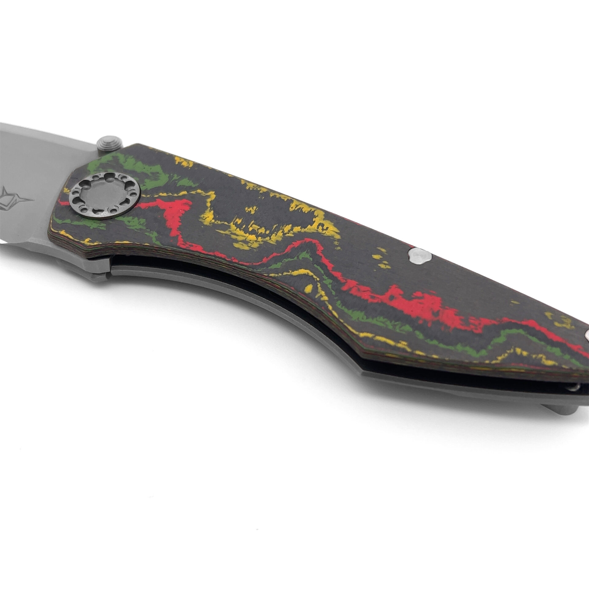 Sharknivco - Edison Barajas Custom Mini Goblin Folding Knife 3.125" RWL-34 Blasted Drop Point, Liner Lock - Image 7