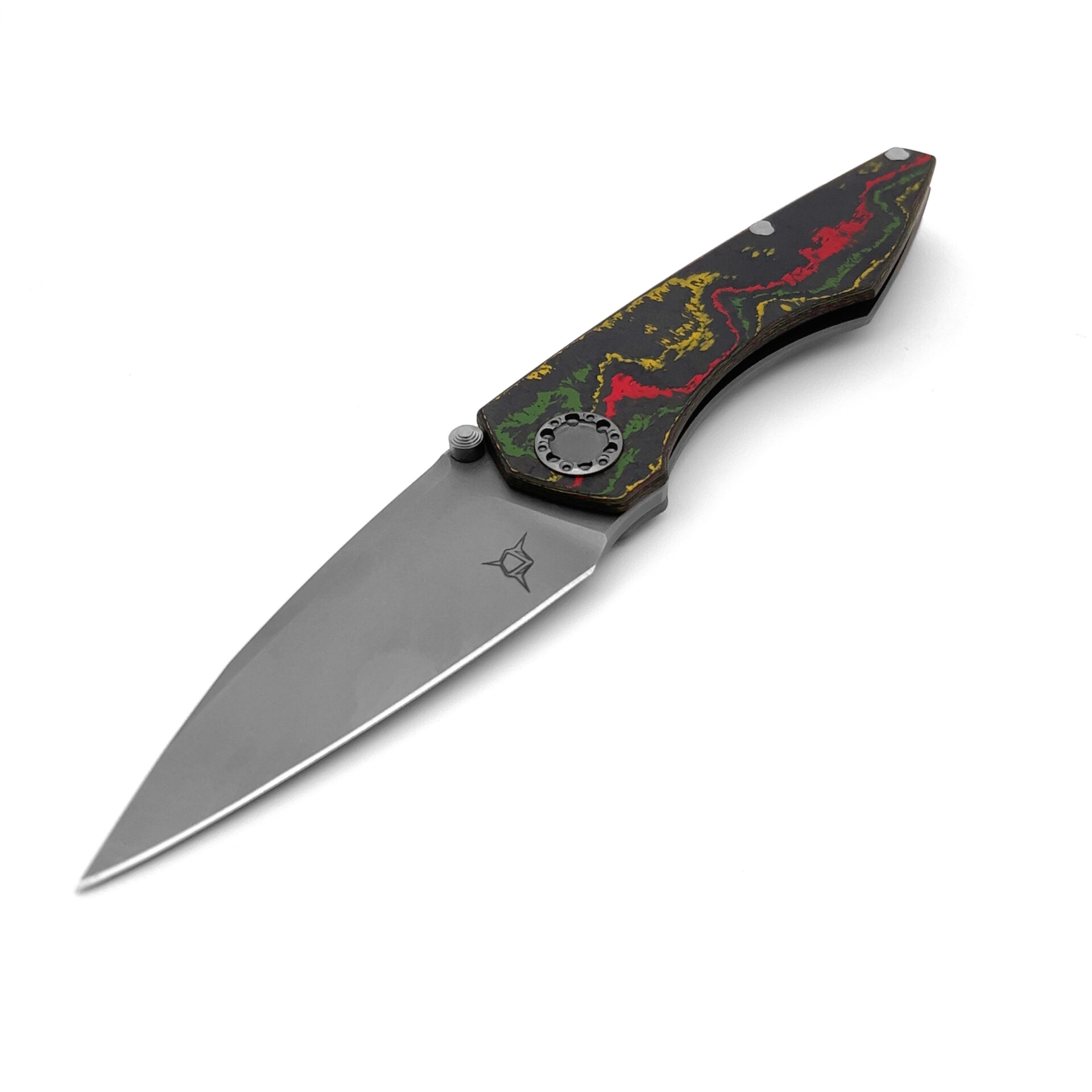 Sharknivco - Edison Barajas Custom Mini Goblin Folding Knife 3.125" RWL-34 Blasted Drop Point, Liner Lock - Image 2