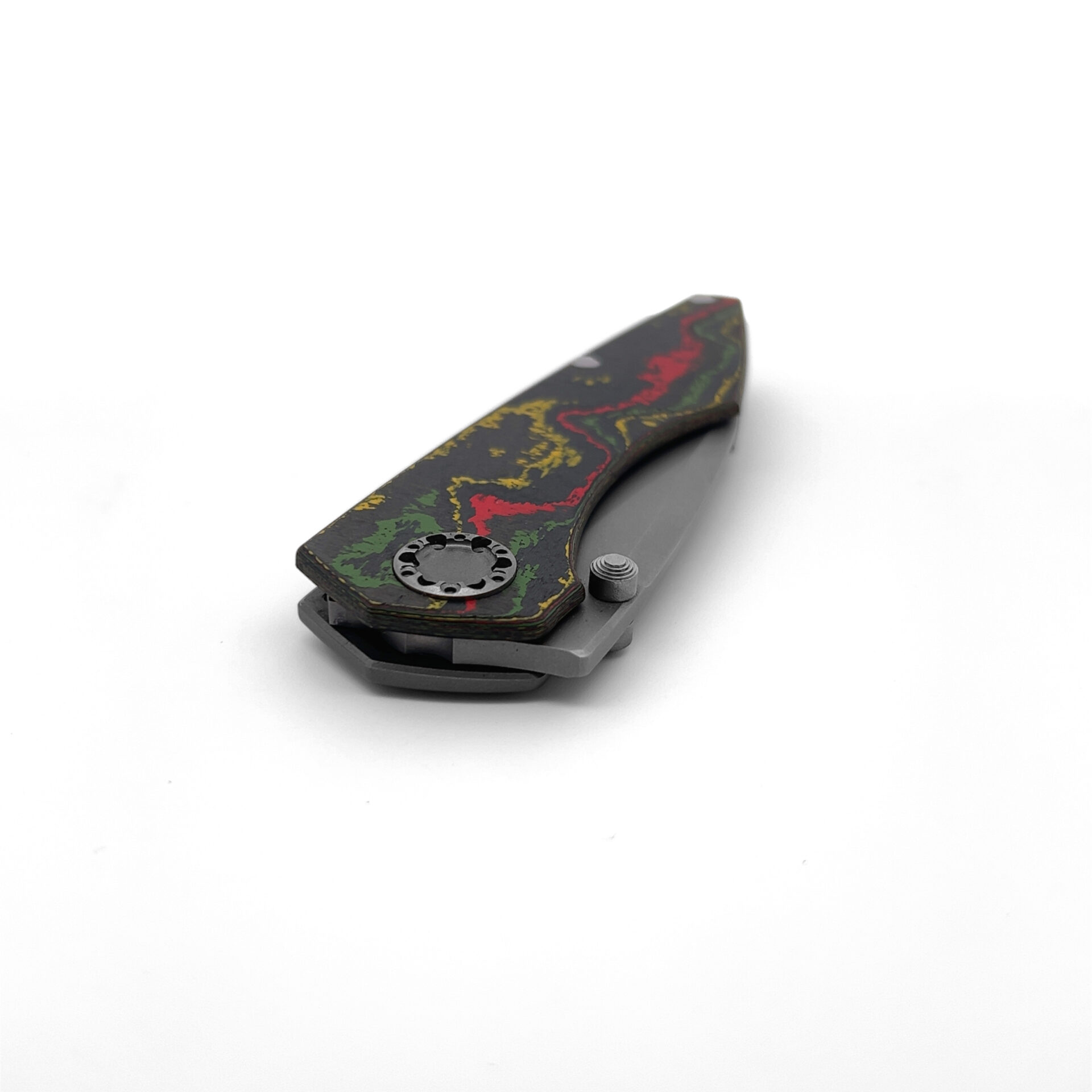 Sharknivco - Edison Barajas Custom Mini Goblin Folding Knife 3.125" RWL-34 Blasted Drop Point, Liner Lock - Image 4