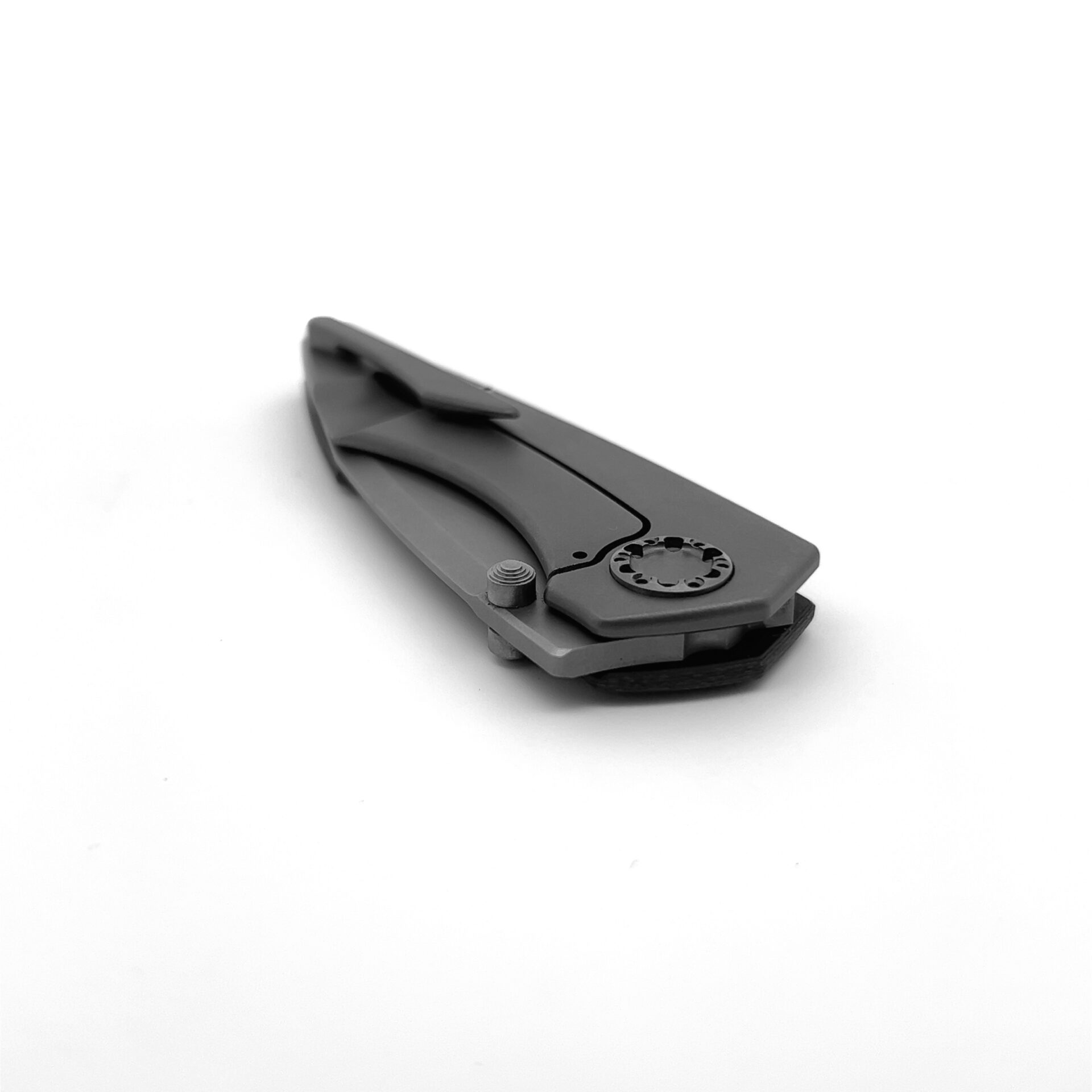 Sharknivco - Edison Barajas Custom Mini Goblin Folding Knife 3.125" RWL-34 Blasted Drop Point, Liner Lock - Image 5