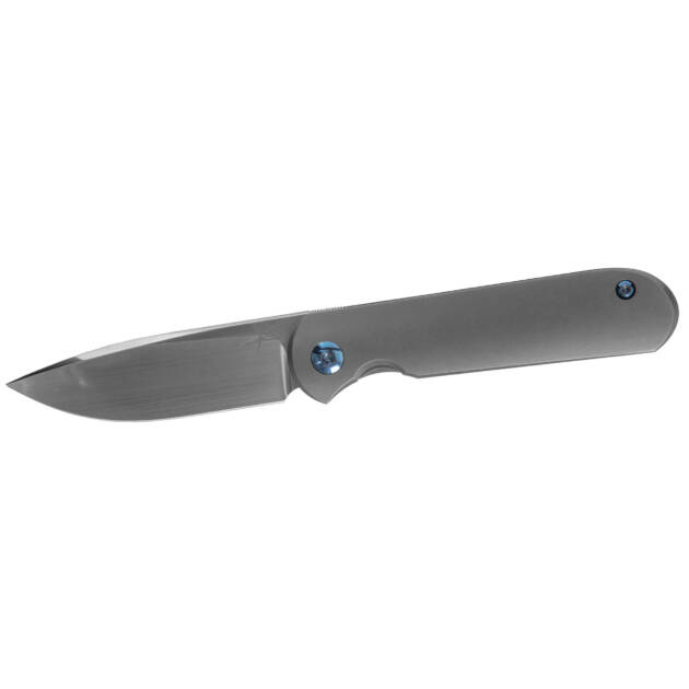 Bull Knifes Shamwari Ti - 3,3 front flipper liner lock Silver Bullseye