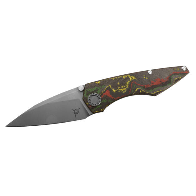 Sharknivco - Edison Barajas Custom Mini Goblin Folding Knife 3.125" RWL-34 Blasted Drop Point, Liner Lock